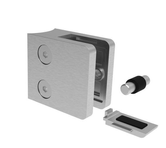 Glasklemme model 230P Rustfri til rør